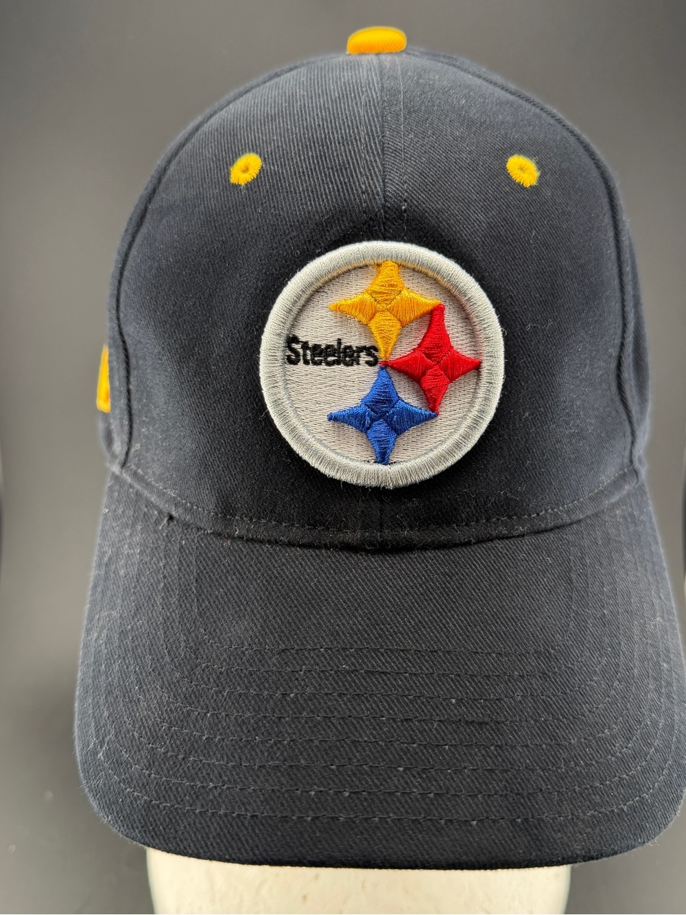 Pittsburgh Steelers Hat Adjustable Embroidered NFL Logo Football Cap VTG